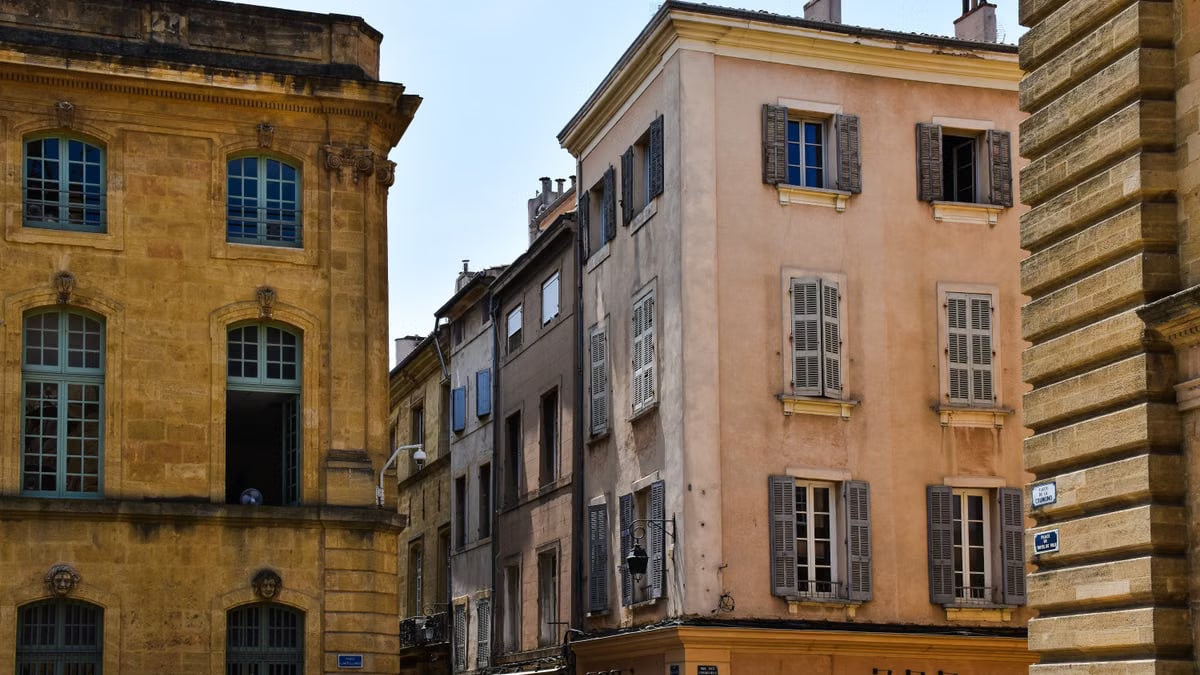 Explore the charming historic architecture of Aix-en-Provence, France.